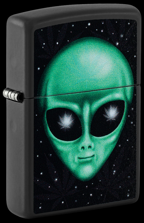 Zippo 46708 vžigalnik UV Cannabis Alien, Black Matte